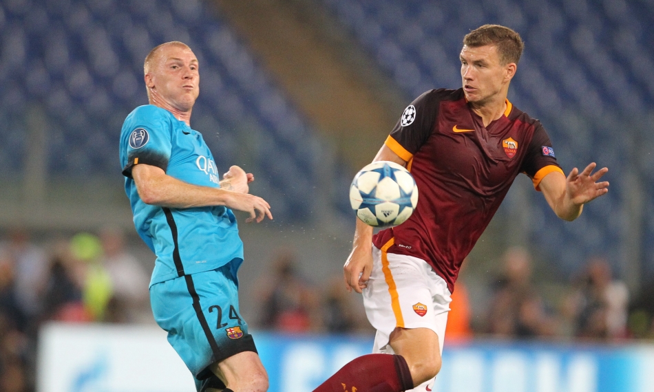 16/09/2015;ROMA CALCIO;STADIO OLIMPICO; CHAMPIONS LEAGUE; CALCIO;BARCELLONA CALCIO  
NELLA FOTO: DZEKO