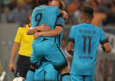 16/09/2015;ROMA CALCIO;STADIO OLIMPICO; CHAMPIONS LEAGUE; CALCIO;BARCELLONA CALCIO  
NELLA FOTO: BARCELLONA ESULTA