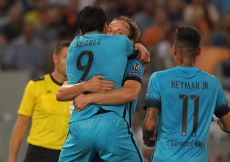 16/09/2015;ROMA CALCIO;STADIO OLIMPICO; CHAMPIONS LEAGUE; CALCIO;BARCELLONA CALCIO  
NELLA FOTO: BARCELLONA ESULTA
