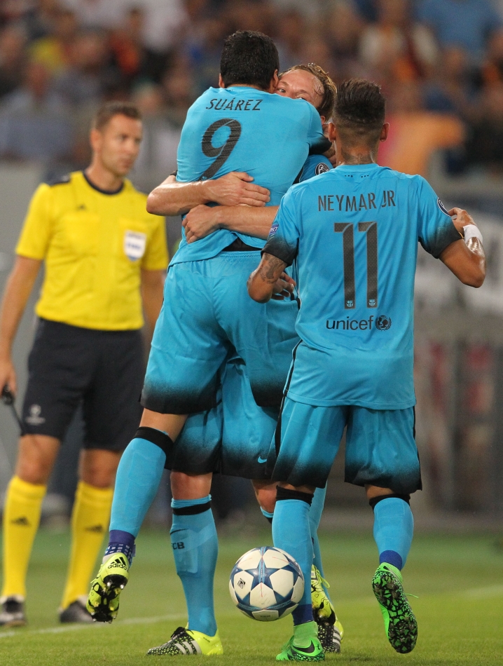 16/09/2015;ROMA CALCIO;STADIO OLIMPICO; CHAMPIONS LEAGUE; CALCIO;BARCELLONA CALCIO  
NELLA FOTO: BARCELLONA ESULTA