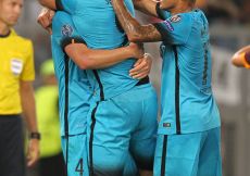 16/09/2015;ROMA CALCIO;STADIO OLIMPICO; CHAMPIONS LEAGUE; CALCIO;BARCELLONA CALCIO  
NELLA FOTO: BARCELLONA ESULTA