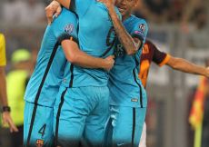 16/09/2015;ROMA CALCIO;STADIO OLIMPICO; CHAMPIONS LEAGUE; CALCIO;BARCELLONA CALCIO  
NELLA FOTO: BARCELLONA ESULTA