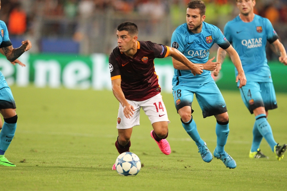 16/09/2015;ROMA CALCIO;STADIO OLIMPICO; CHAMPIONS LEAGUE; CALCIO;BARCELLONA CALCIO  
NELLA FOTO: FALQUE'