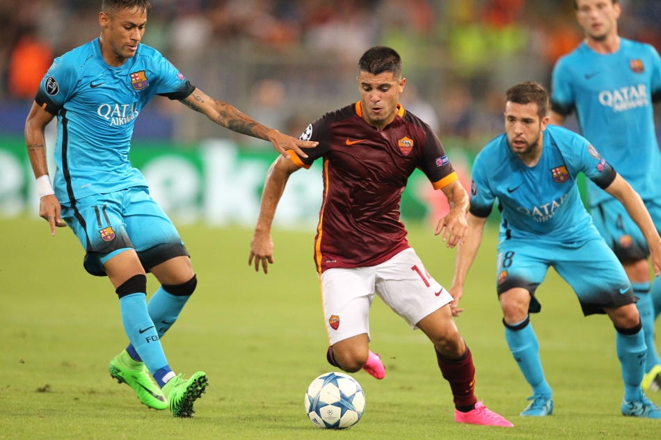 16/09/2015;ROMA CALCIO;STADIO OLIMPICO; CHAMPIONS LEAGUE; CALCIO;BARCELLONA CALCIO  
NELLA FOTO: FALQUE'