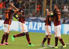 16/09/2015;ROMA CALCIO;STADIO OLIMPICO; CHAMPIONS LEAGUE; CALCIO;BARCELLONA CALCIO  
NELLA FOTO: ROMA ESULTA