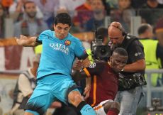 16/09/2015;ROMA CALCIO;STADIO OLIMPICO; CHAMPIONS LEAGUE; CALCIO;BARCELLONA CALCIO  
NELLA FOTO: SUAREZ