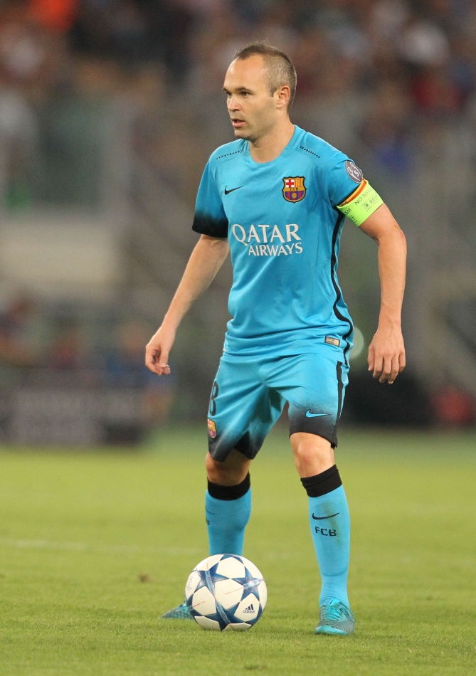 16/09/2015;ROMA CALCIO;STADIO OLIMPICO; CHAMPIONS LEAGUE; CALCIO;BARCELLONA CALCIO  
NELLA FOTO: INIESTA