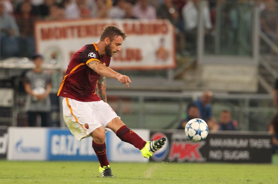 16/09/2015;ROMA CALCIO;STADIO OLIMPICO; CHAMPIONS LEAGUE; CALCIO;BARCELLONA CALCIO  
NELLA FOTO: DE ROSSI