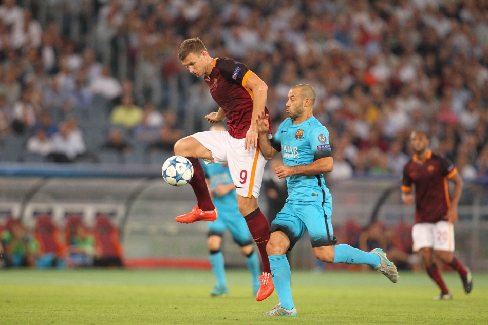 16/09/2015;ROMA CALCIO;STADIO OLIMPICO; CHAMPIONS LEAGUE; CALCIO;BARCELLONA CALCIO  
NELLA FOTO: DZEKO