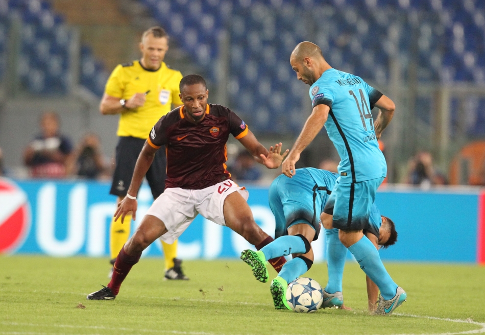 16/09/2015;ROMA CALCIO;STADIO OLIMPICO; CHAMPIONS LEAGUE; CALCIO;BARCELLONA CALCIO  
NELLA FOTO: MASCHERANO