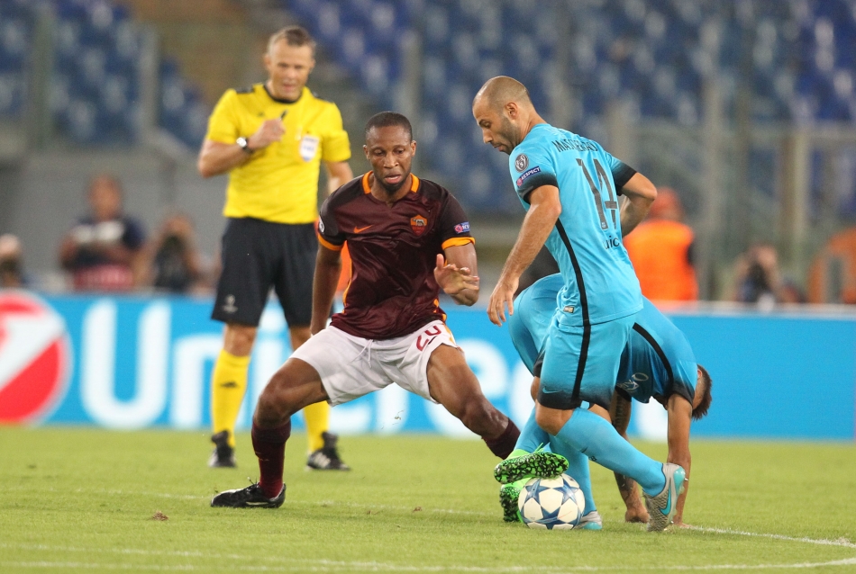 16/09/2015;ROMA CALCIO;STADIO OLIMPICO; CHAMPIONS LEAGUE; CALCIO;BARCELLONA CALCIO  
NELLA FOTO: MASCHERANO